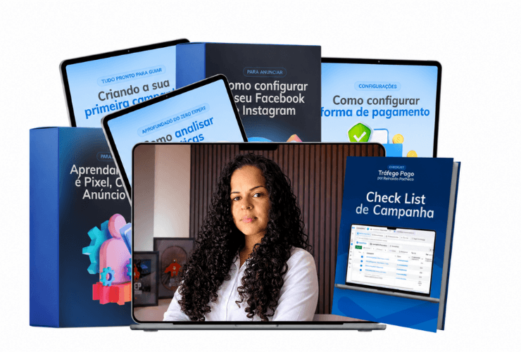 Mockup do Mini Curso Tráfego Pago para Empresários